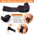 thumbnail image 3 of Wrist Brace, 2 PACK Wrist Wraps for Carpal Tunnel for women and men. Wrist Straps for Weightlifting, Working Out and Pain Relief. Flexible, Highly Elastic, Adjustable, 3 of 7