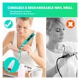 thumbnail image 5 of 35000RPM Electric Nail Drill Machine Cordless Rechargeable Nail Drill For Gel Polishing Nail Drill Pen Salon Nail Equipment ,Low Noise, 5 of 6