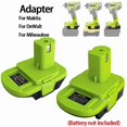 thumbnail image 2 of Converter Battery Adapter for De-walt 20V for Mil-wau.kee 18V M18 Llithium Battery Convert to for Ryo.bi Power Tools, 2 of 7