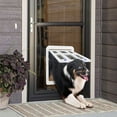 PETLESO Pet Screen Door with Flap Lockable Dog Door for Existing Screen/Sliding Door