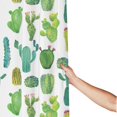 thumbnail image 3 of Shower Curtain, Cactus Pattern Waterproof Fabric Plastic Shower Curtain, Drying Fast Bathroom Curtain with 9 Buttonholes, Ruffle Shower Curtain 60x72in, 3 of 8