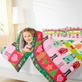 thumbnail image 4 of jejeloiu Rainbow Nutcracker Soldier Full Size Comforter Sets,Colorful Xmas Tree Bedding Comforter Set,Merry Christmas Bedding Sets For Girls,,Microfiber Bedroom Decor Reversible,3pcs, 4 of 8