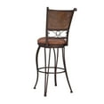 thumbnail image 6 of Home Square Stamped Back 30" Metal Bar Stool in Bronze - Set of 2, 6 of 11