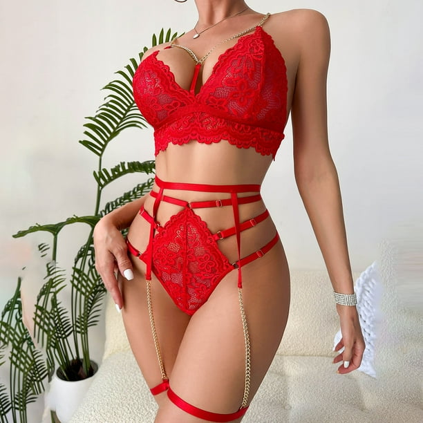 Gibobby Ropa interior mujer Lenceria Sexy Pijama Sexy Conjunto de Traje de mucama de lenceria Sexy para Mujer Rojo M Walmart en linea