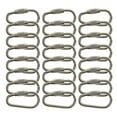thumbnail image 3 of Pack of 24 D Ring Backpack Keychains Heavy Locking Carabiner Keychain Mini Hooks Spring Lock Climbing Carabiners Clips Holder Gifts for Traveling Silver, 3 of 5