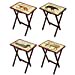 thumbnail image 2 of Cape Craftsmen Rustic Lodge Classic TV Dinner Folding Trays with Storage Rack Set of 4, 2 of 5