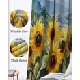 thumbnail image 3 of Sunflower Field Blackout Curtains for Bedroom Living Room Darkening Curtains 54 Inch Long Summer Watercolor Botanical Floral Short Curtain for Small Window Treatment Grommet Drapes 52"x54"x2, 3 of 9