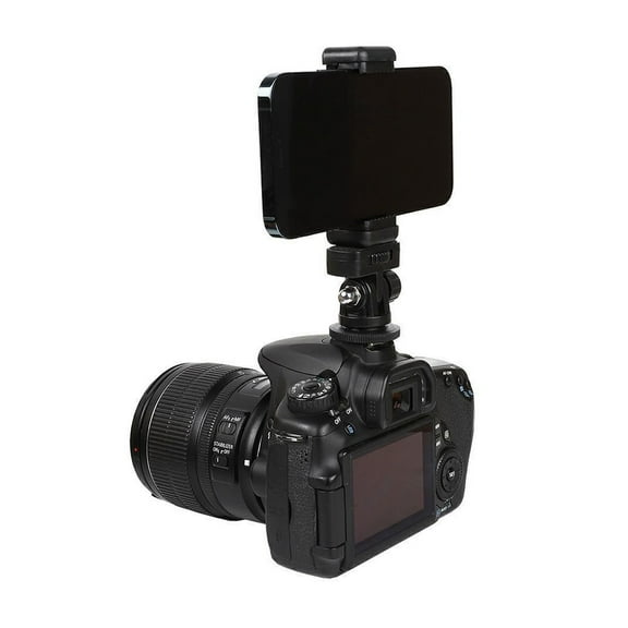 Nitouy Camera Hot Shoe Phone Tripod Mount Adapter Phone Holder for Canon Nikon DSLR