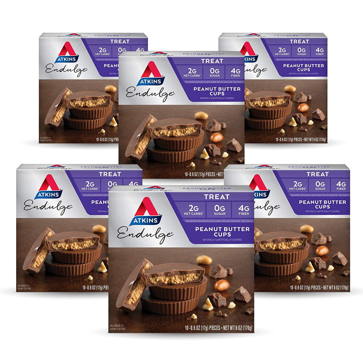 Atkins Endulge Treat, Peanut Butter Cups, Keto Friendly, 60 Count