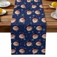 thumbnail image 5 of Christmas Western Santa Claus Table Runner 13x90in Non-Slip Cotton Linen Table Runners, Winter Snowflakes Navy Blue Dresser Scarves TableRunner for Dinner Kitchen Dining Wedding Party, 5 of 9