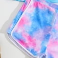 thumbnail image 5 of IVEYRTF Girls 2PC Swimsuit Printed Quick Dry Sun Protection Swimsuit Long Sleeve and Shorts for Swimming Training Beach Activities Comfort Fit Performance Wear(Blue,14 Years), 5 of 8