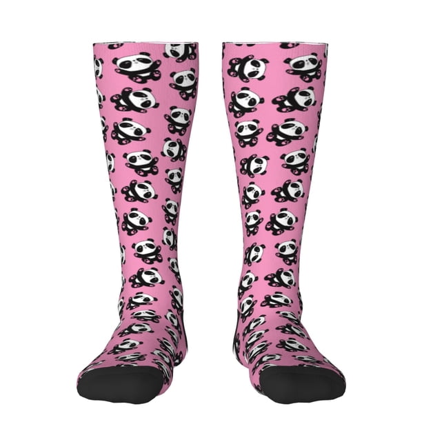 Balery Cute Panda Calcetines novedosos Calcetines deportivos Calcetines hasta la rodilla Calcetines de algodón Calcetines originales y geniales