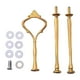 thumbnail image 1 of Juego de herrajes para soporte de bandeja para pasteles, elegante y resistente, para cupcakes de 3 niveles. Oro, 1 of 9