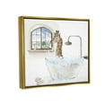 thumbnail image 3 of Stupell Giraffe Bubble Bath Animal Scene Animals & Insects Painting Gold Floater Framed Art Print Wall Art, 3 of 6