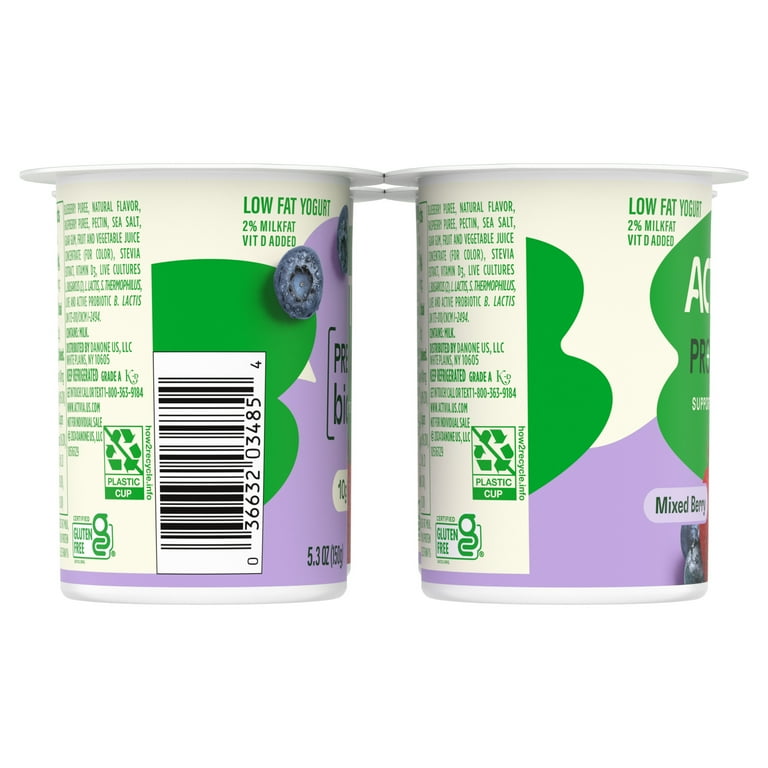 Activia Proactive Mixed Berry Prebiotic and Probiotic Yogurt Cups