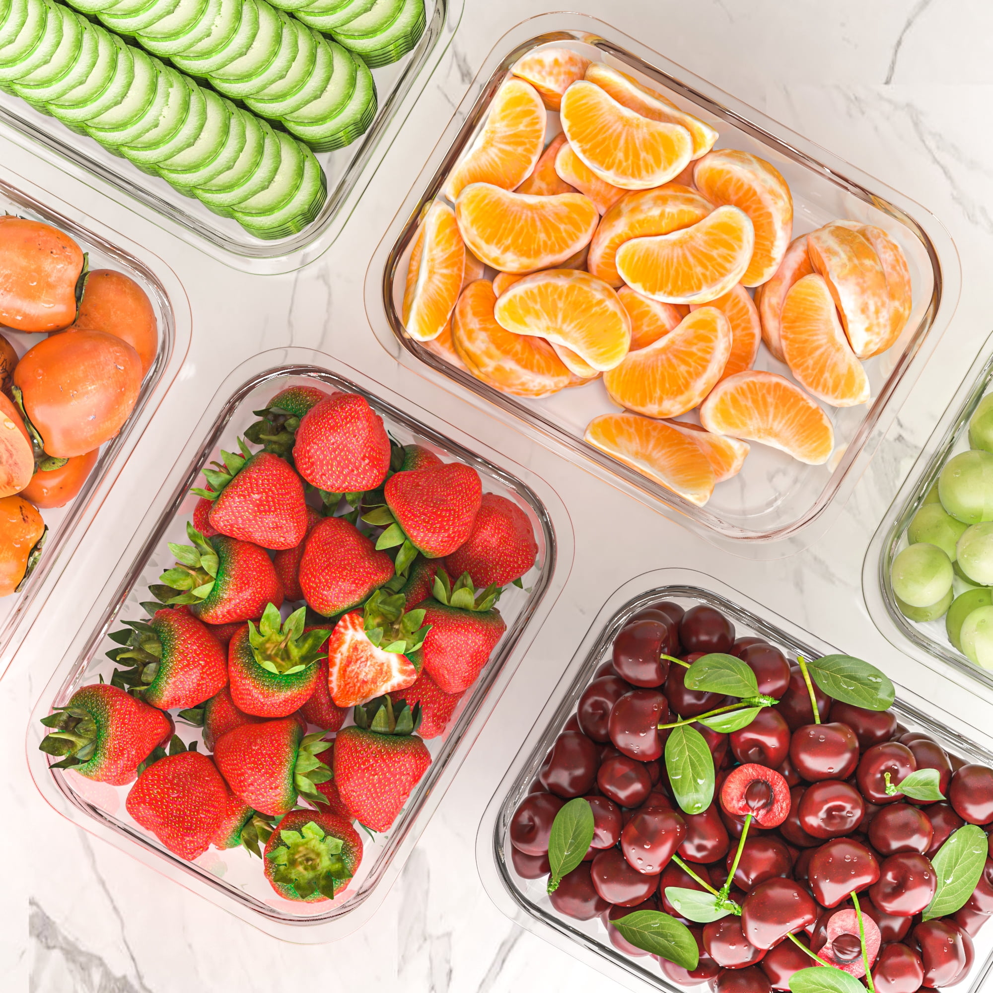 21Pcs Glass Food Storage Containers with Lids, Glass Airtight Meal Prep Container Set for Lunch, Kitchen Pantry Organizers and Storage, Leak Proof