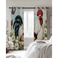 thumbnail image 4 of White Vintage Rooster Blackout Curtains for Bedroom Living Room Darkening Curtains 84 Inch Length 2 Panels Set Spring Floral Pastoral Animals Window Curtain Window Treatment Grommet Drapes 42"x84", 4 of 9