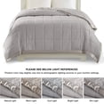 thumbnail image 6 of Madison Park Windom Twin Microfiber Down Alternative Stain Resistant Blanket - Grey, 6 of 8