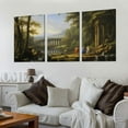 thumbnail image 2 of COMIO Claude Lorrain Oil Painting Art Poster Landscape with Nymph And Satyr Dancing Aesthetic Posters Wall Art Paintings Canvas Wall Decor Home Decor Living Room Decor Aesthetic 12''x16''X3 Panels, 2 of 4