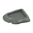 thumbnail image 3 of S SERENABLE Reptile Water Dish Corner Reptile Bathing Pool for Chameleon Tortoises Gecko Gray, 3 of 9