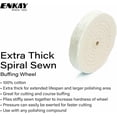 thumbnail image 3 of Extra Thick Spiral Sewn Buffing Wheel, 6 (80 Ply), 3 of 4