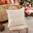 thumbnail image 6 of 1Pc Christmas Reindeer And Trees Pillow Covers 18X18 Christmas Pillows Cover,Xmas Decorations Soft Fluffy Winter Lumbar Pillow Covers For Couch Sofa Bedroom Holiday Festivals Home Decor, 6 of 6