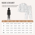 thumbnail image 4 of Honeii Snowflake Minimalist Print Women's Pajama Sets Long Sleeve Button Down Sleepwear Nightwear Soft Pjs Lounge Sets 2PCS-XX-Large, 4 of 7