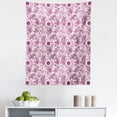 thumbnail image 1 of Purple Tapestry, Scales Swirls and Hearts in Romantic Depiction of Nature with Birds and Flowers, Fabric Wall Hanging Decor for Bedroom Living Room Dorm, 5 Sizes, Mauve Plum Pink, by Ambesonne, 1 of 1