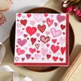 thumbnail image 2 of Valentine's Day Paper Napkins, 20pcs Watercolor Heart Flower Luncheon Napkins 6.5 x 6.5 inch Dinner Hand Napkin for Party Home Restaurant Kitchen Supplies, 2 of 6