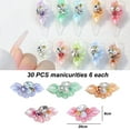 thumbnail image 2 of 30 piezas de dijes para uñas, dijes para uñas de flores de resina, decoraciones para decoración de uñas con forma de perlas de flores, 2 of 5