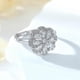 thumbnail image 3 of Anillo de flor de circonita en plata de ley 925 - 10 - Código de modelo 12557 10, 3 of 4