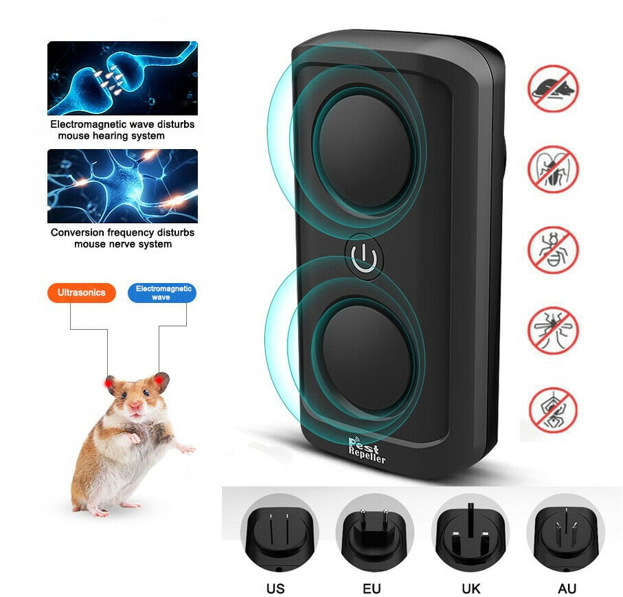 Pest Reject Mice Spider Insect Ultrasonic Control Repeller Indoor Home Repellent 