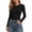 Black, variant on WRKEKC Womens Long Sleeve T-Shirts Solid Round Neck Slim Fit Long Sleeve Stretchy Basic Daily Layering Bodysuit Tops