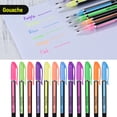 thumbnail image 3 of Gel Pen, 48 Colors Gel Pens Includes Glitter/ Neon/ Gouache/ Metal Pens Marking Highlighting Drawing for Students Coloring Books, 3 of 7