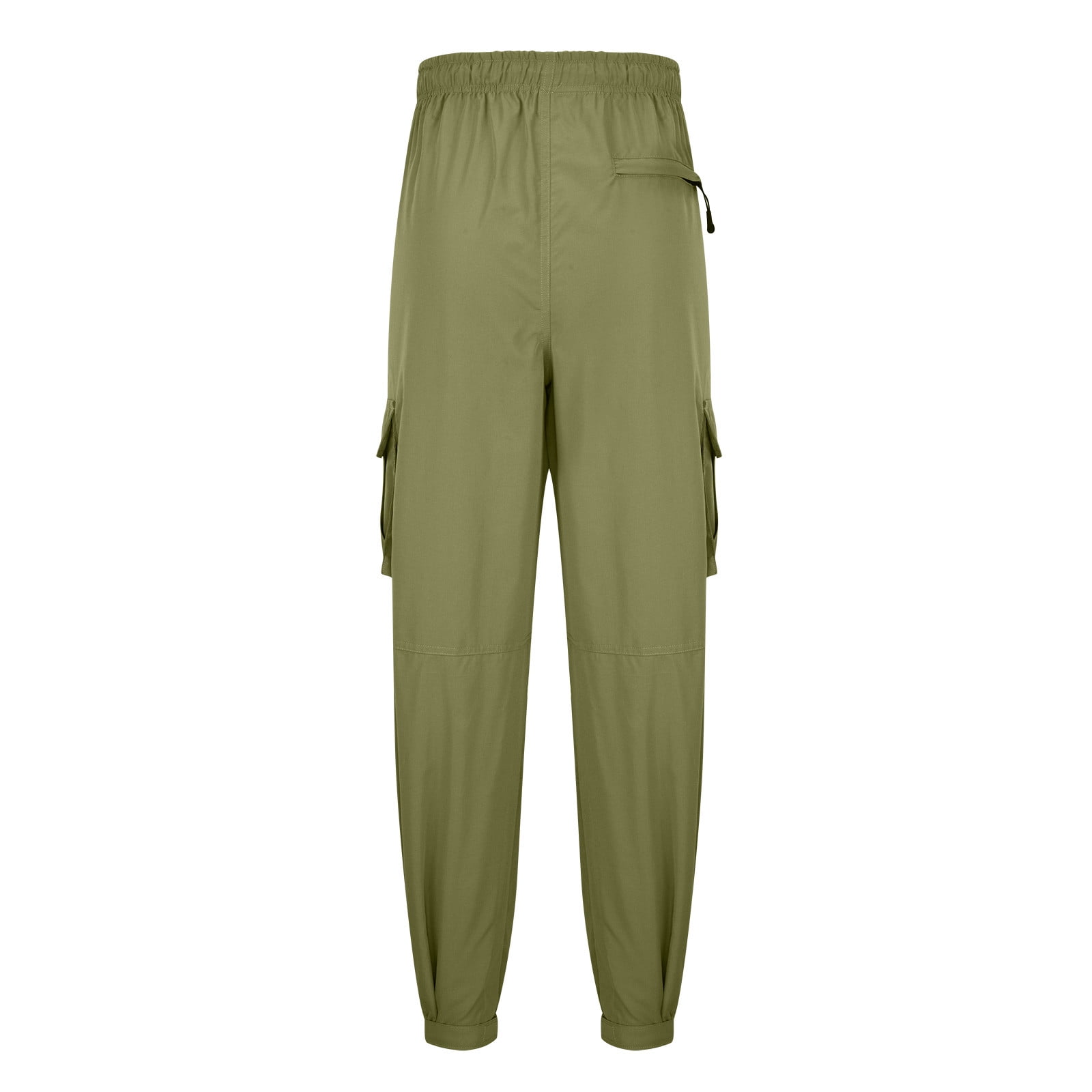 Elastic Waist Mens Pants Men Solid Casual Multiple Pockets Outdoor Fitness Pants Cargo Pants Trousers Black Dress Pants Men Faux Leather Pants
