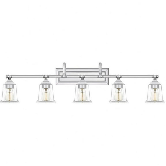 5 Light Transitional Bathroom Light Fixture-Polished Chrome Finish Bailey Street Home 71-Bel-4352168