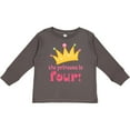 thumbnail image 3 of Inktastic 4th Birthday Princess is Four Girls Long Sleeve Toddler T-Shirt, 3 of 5