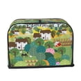 thumbnail image 2 of Balery Garden Farm Pattern Oven Cover Kitchen Bread Machine Protector, 2 Slice Toaster Cover for Home, Anti Dust Fingerprint Coaster Cover, 2 of 7