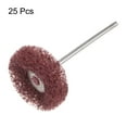 thumbnail image 3 of Unique Bargains 25pcs Abrasive Wheel 1 Inch 320 Grit 3/32' Shank Scraping  Pads,  Red, 3 of 5