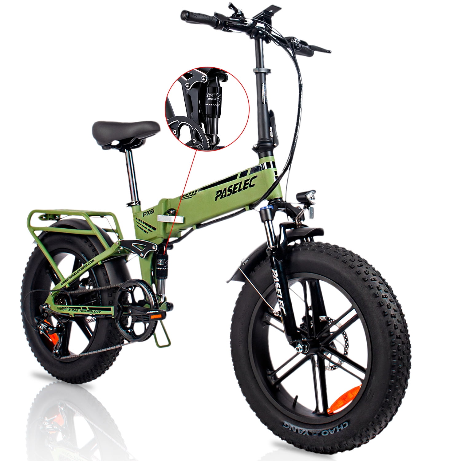 Paselec Folding Electric Mountain Bike for Adults,750W Motor Ebike 20