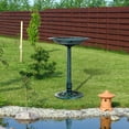 thumbnail image 2 of Outsunny 27'' Bird Bath Outdoor Resin Decor with Fleur De Lis Pattern, 2 of 10