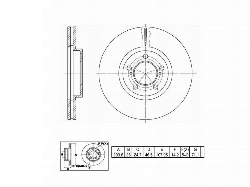 Winstop Brake Rotor, Front WS240150, Ford Taurus 2007-2001