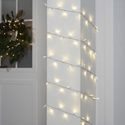 Mainstays 100-Count Warm White LED Outdoor String Lights, White Wire