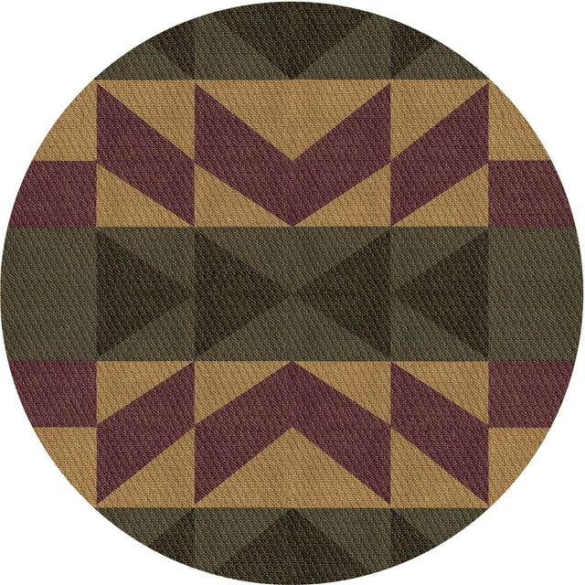 Ahgly Company Tapis d'Intérieur Ronds Transitionnels Brun Pâle Lavables à la Machine, 7 Pieds Rond