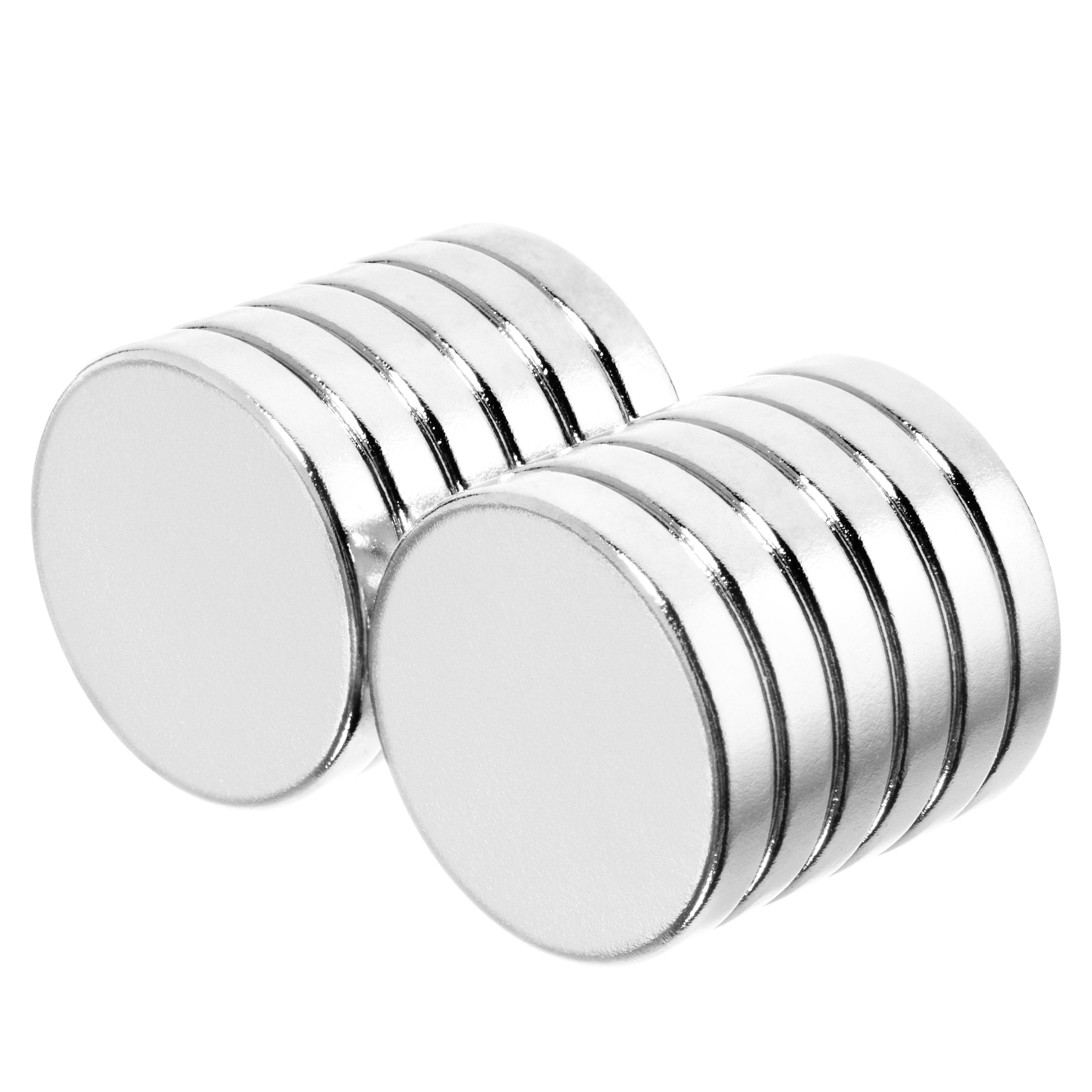 30 Strong 10mm Diameter x 5mm Thick Rare Earth Nickel Neodymium Disc Magnets 