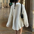 thumbnail image 3 of Vedolay Womens Cute Sweater Womens 2023 Sweaters Trendy Fal Long Balloon Sleeve Loose Pullover Top,Beige S, 3 of 5