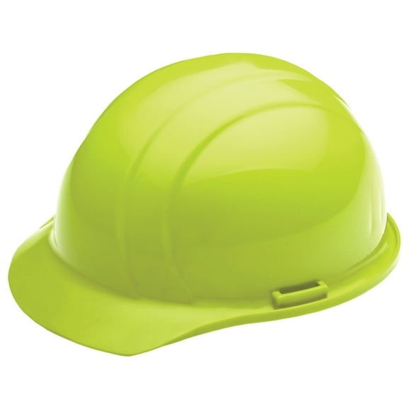 Hard Hat, Americana, Polyethylene, 4 Point Pinlock, Type 1, Class E, Hi-Vis Lime