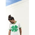 thumbnail image 3 of Old Glory Mens St Patricks Day Big Distressed Shamrock Short Sleeve Graphic Ringer T Shirt, 3 of 6