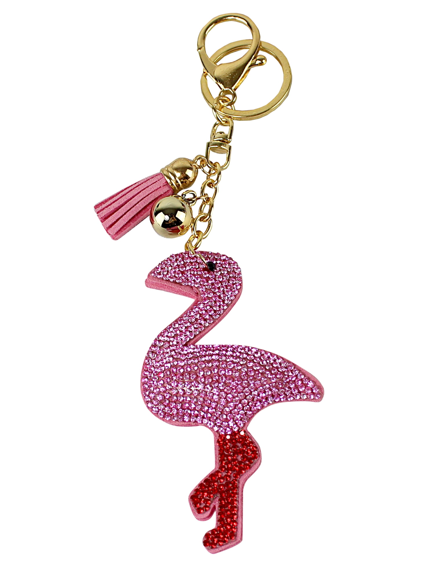 Pink Flamingo Rhinestone Key Chain with Padded Felt Backing - Walmart.com