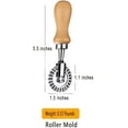 thumbnail image 2 of ORUYROP Ravioli Cutter Stamps with Roller Wheel Round Mold with Wooden Handle and Fluted Edge Pasta Press Pasta Cutter for Home and Kitchen Use- 1.3" Diameter, 2 of 7